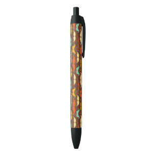 Mustache patroon zwarte inkt pen