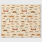 Mustache Pattern Cadeaupapier (Vlak)