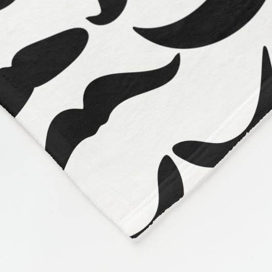 Mustache Pattern Fleece Deken (Hoek)