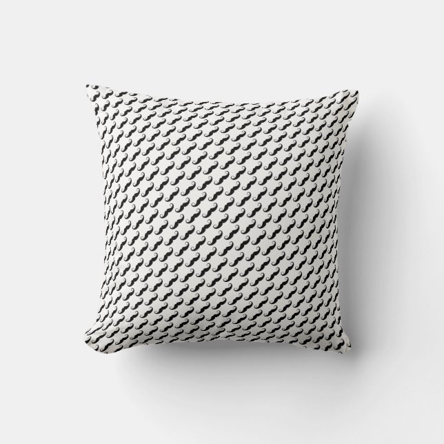 Mustache Pattern Kussen (Voorkant)