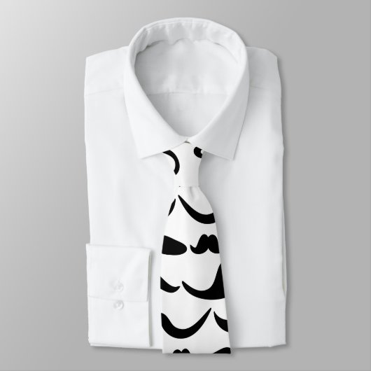 Mustache Pattern Stropdas (Gebonden)