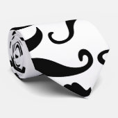 Mustache Pattern Stropdas (Opgerold)