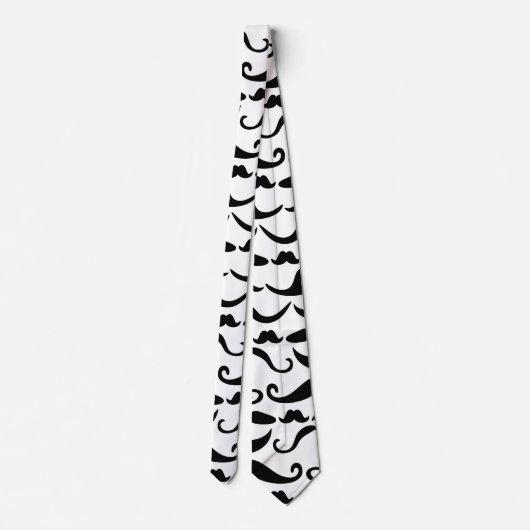 Mustache Pattern Stropdas (Achterkant)