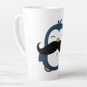 Mustache Penguin Latte Mok (Linkerhoek)