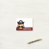 Mustache Pirate Persoonlijk Post-it® Notes (Op bureau)