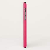 Mustache Plain Hot Pink Achtergrond Case-Mate iPhone Case (Achterkant/links)