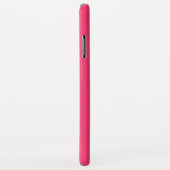 Mustache Plain Hot Pink Achtergrond Case-Mate iPhone Case (Achterkant/rechts)