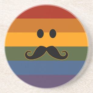Mustache Pride aangepast onderzetter