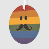 Mustache Pride aangepast ornament (voorkant)