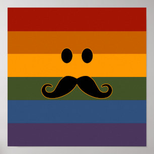 Mustache Pride aangepast poster