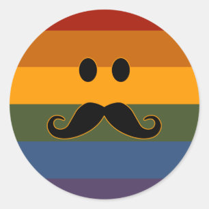 Mustache Pride aangepaste stickers