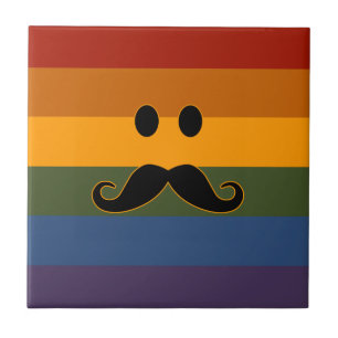 Mustache Pride keramische tegels Tegeltje