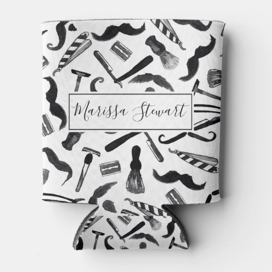 Mustache Razor Scheerapparaat Waterverf Barber Pat Blikjeskoeler (Voorkant)