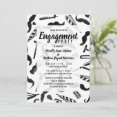 Mustache Razor Shaver Waterverf Barber Pattern Kaart (Staand voorkant)