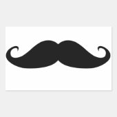 Mustache Rechthoekige Sticker (Voorkant)