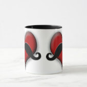 Mustache Red Heart Mok (Midden)
