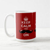 Mustache Red White houdt kalm en voert Mokken uit (Links)