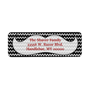 Mustache Return Address Label