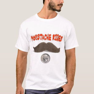 MUSTACHE RIDES 25 CENTEN T-SHIRT