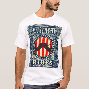 MUSTACHE RIDES T-SHIRT