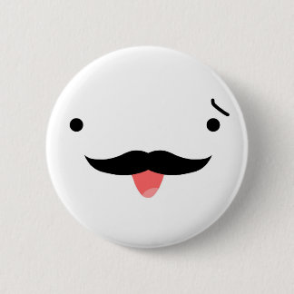 Mustache Ronde Button 5,7 Cm