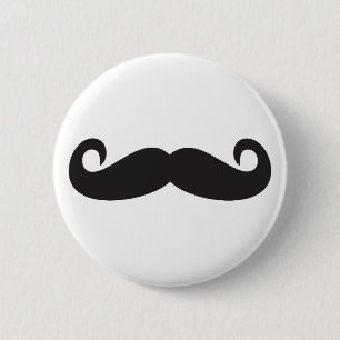 Mustache Ronde Button 5,7 Cm