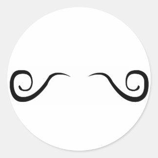   Mustache Ronde Sticker
