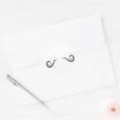   Mustache Ronde Sticker (Envelop)