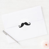Mustache Ronde Sticker (Envelop)