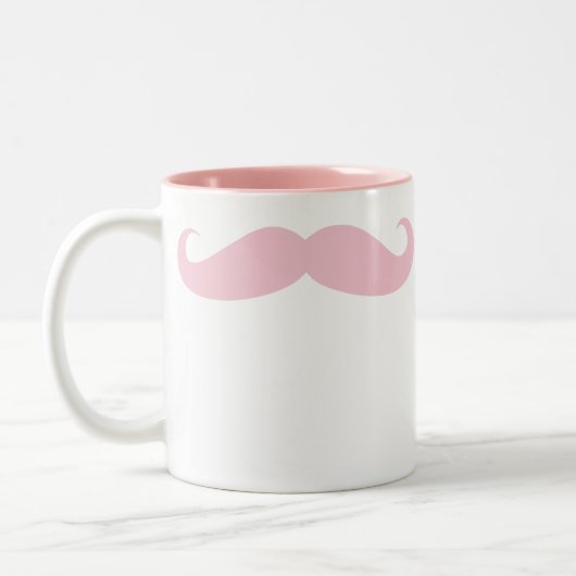 Mustache rose Café Beveree Mug (Gauche)