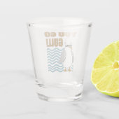 Mustache Seagull Je gaat weg Shot Glas (Achterkant)