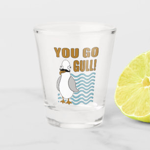 Mustache Seagull Je gaat weg Shot Glas
