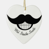 Mustache Smile Keramisch Ornament (Rechts)