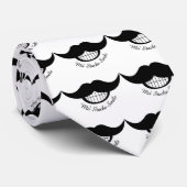 Mustache Smile Stropdas (Opgerold)