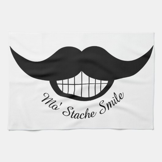 Mustache Smile Theedoek (Horizontaal)