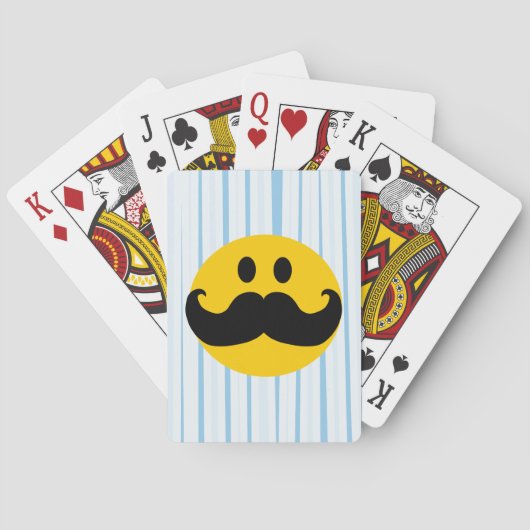 Mustache Speelkaarten (Achterkant)