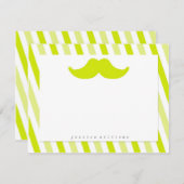Mustache Stationery Notitiekaartje (Voorkant / Achterkant)