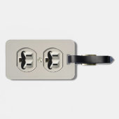 Mustache-stopcontact Bagagelabel (Achterkant horizontaal)