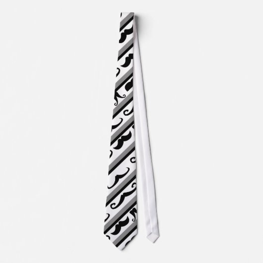Mustache Stripes Stropdas (Voorkant)