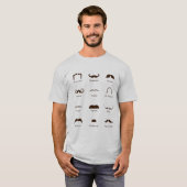 Mustache Style Identification Chart T-shirt (Voorkant volledig)