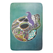 Mustache Sugar Skull Badmat (Voorkant Verticaal)