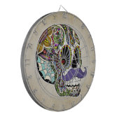 Mustache Sugar Skull Dartboard Dartbord (Voorkant Links)