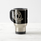 Mustache Sugar Skull Mok (Voorkant links)