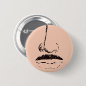 Mustache Surrealist Pinback Ronde Button 5,7 Cm (Voorkant /achterkant)