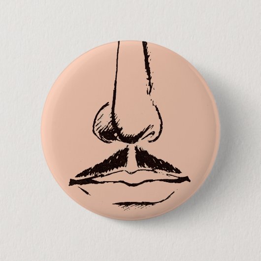 Mustache Surrealist Pinback Ronde Button 5,7 Cm (Voorkant)