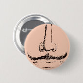 Mustache Surrealist Pinback Ronde Button 5,7 Cm (Voorkant /achterkant)
