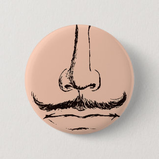 Mustache Surrealist Pinback Ronde Button 5,7 Cm