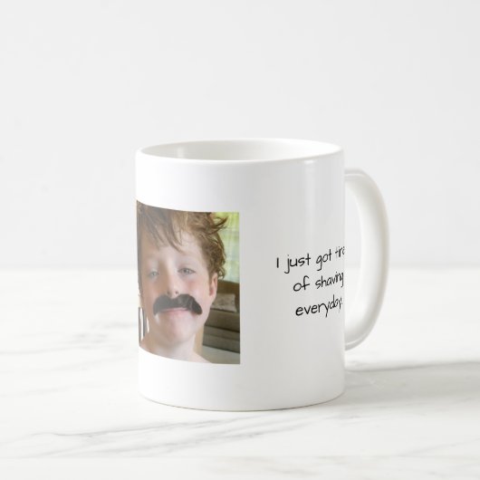 Mustache Tendance café Mug (Devant droit)