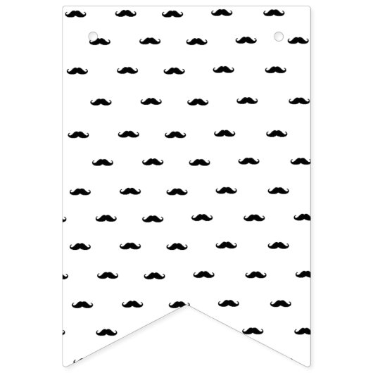 Mustache ThreadBlue en Black Baby shower Banner (Derde vlag)