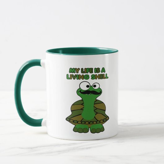 Mustache Turtle Living Shell Mok (Links)